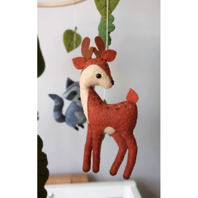 Woodland crib mobile, Woodland nursery decor