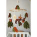 Woodland nursery mobile with moose, Crib mobile