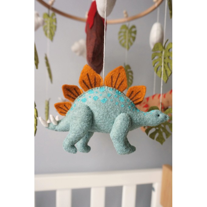 Dinos baby mobile with volcano, Dinosaurs nursery