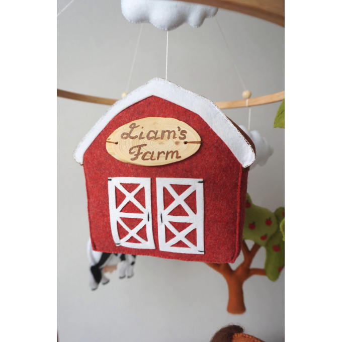 Farm animals mobile, Farmhouse nursery mobile