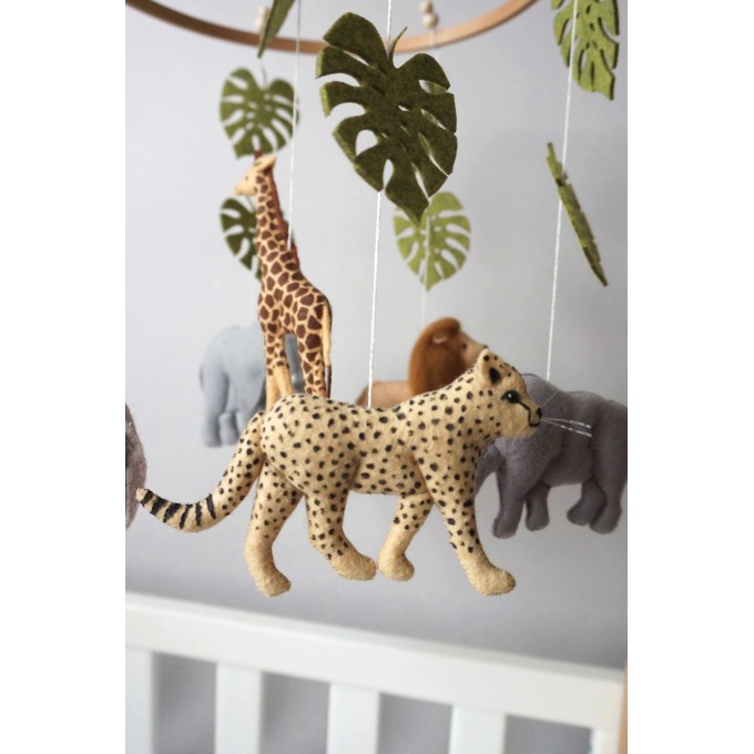 Safari crib mobile, Safari nursery mobile