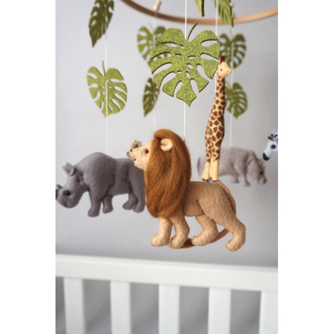 Safari crib mobile, Safari nursery mobile