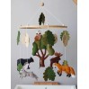 Woodland nursery mobile with animals