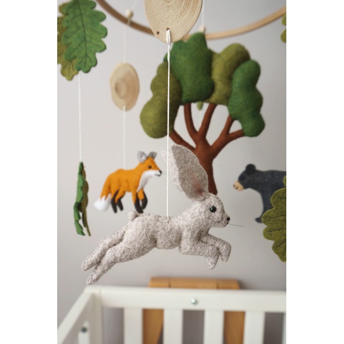 Woodland animals baby mobile