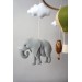 Safari crib mobile with hot air balloon