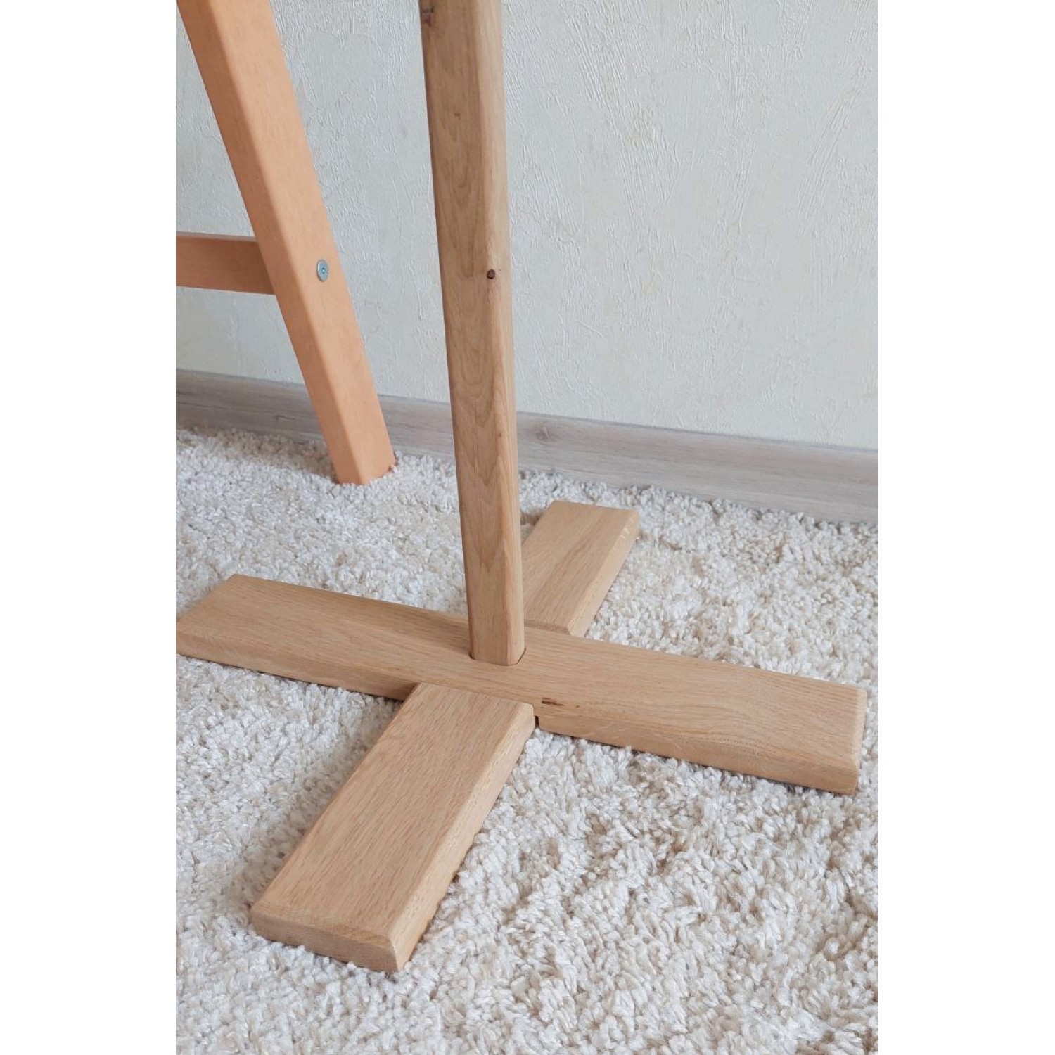 Wooden Baby mobile holder, Floor baby mobile stand, Oak mobile hanger