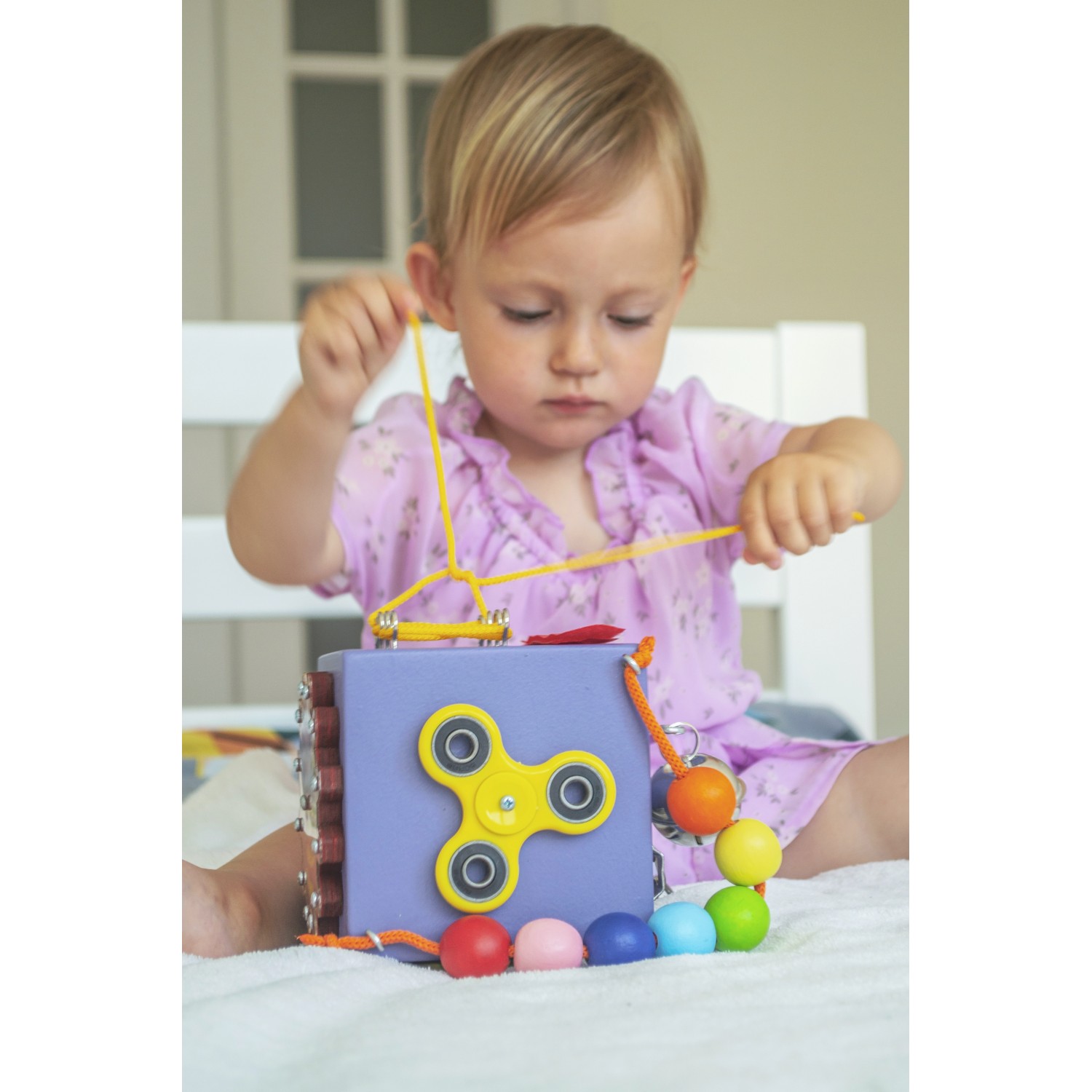 Busy Cube, Motor Skills Cube, Play Cube, Fitget Wooden Toy