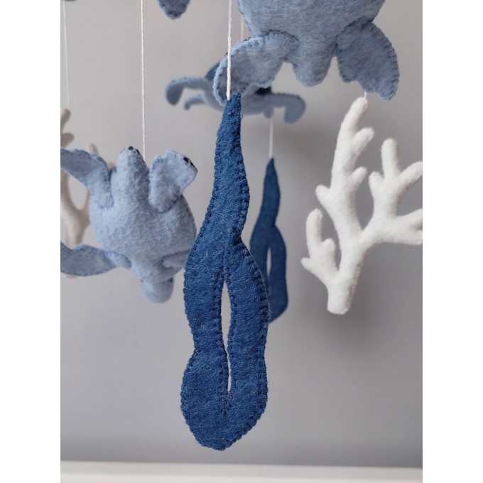 Turtles crib mobile, Ocean themed nursery mobile