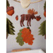 Woodland nursery mobile with moose, Crib mobile