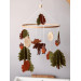 Woodland nursery mobile with moose, Crib mobile