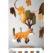 Autumn woodland nursery mobile, Baby crib mobile 