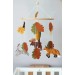 Autumn woodland nursery mobile, Baby crib mobile 