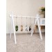 White wooden baby gym frame, Foldable Baby Gym set