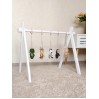 White wooden baby gym frame, Foldable Baby Gym set